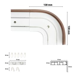 SN DECO GROUP Vorhangschiene SH2 | Schwarz