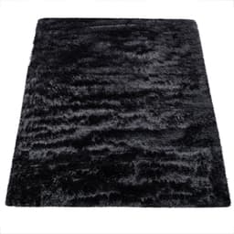 Paco Home Hochflor-Teppich Silky 591 | Schwarz