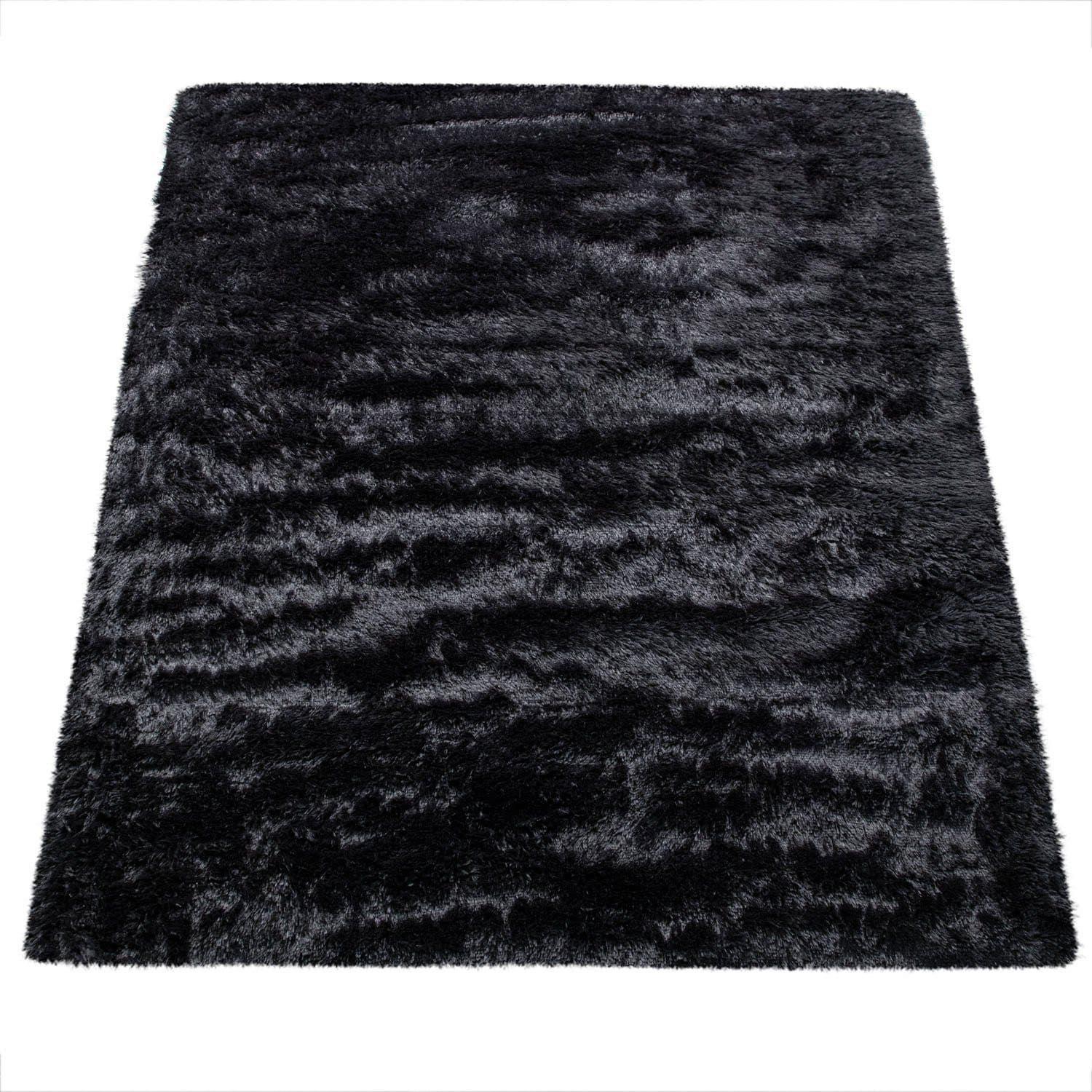 Paco Home Hochflor-Teppich Silky 591 | Schwarz