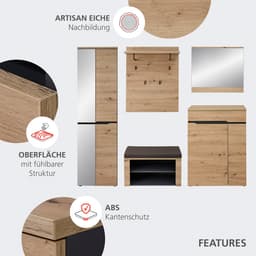 OTTO home Regal Bergen Garderobenpaneel | Holztöne