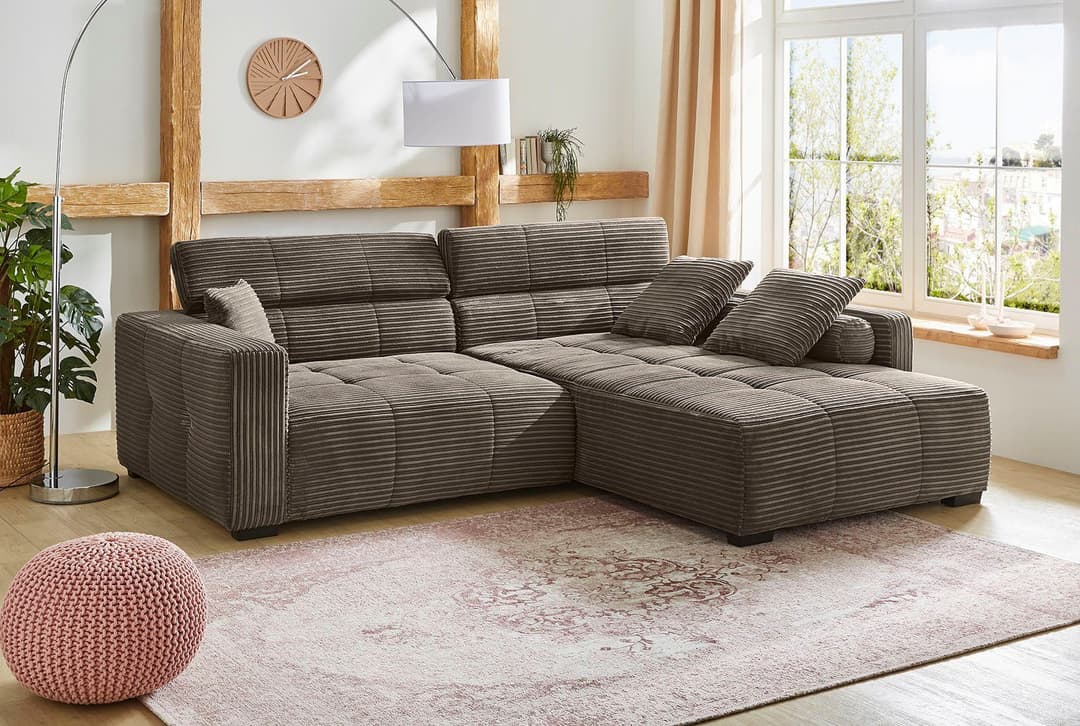 Jockenhöfer Gruppe Ecksofa Severino | Braun