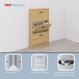 FMD Schuhschrank Step 3 | Schwarz