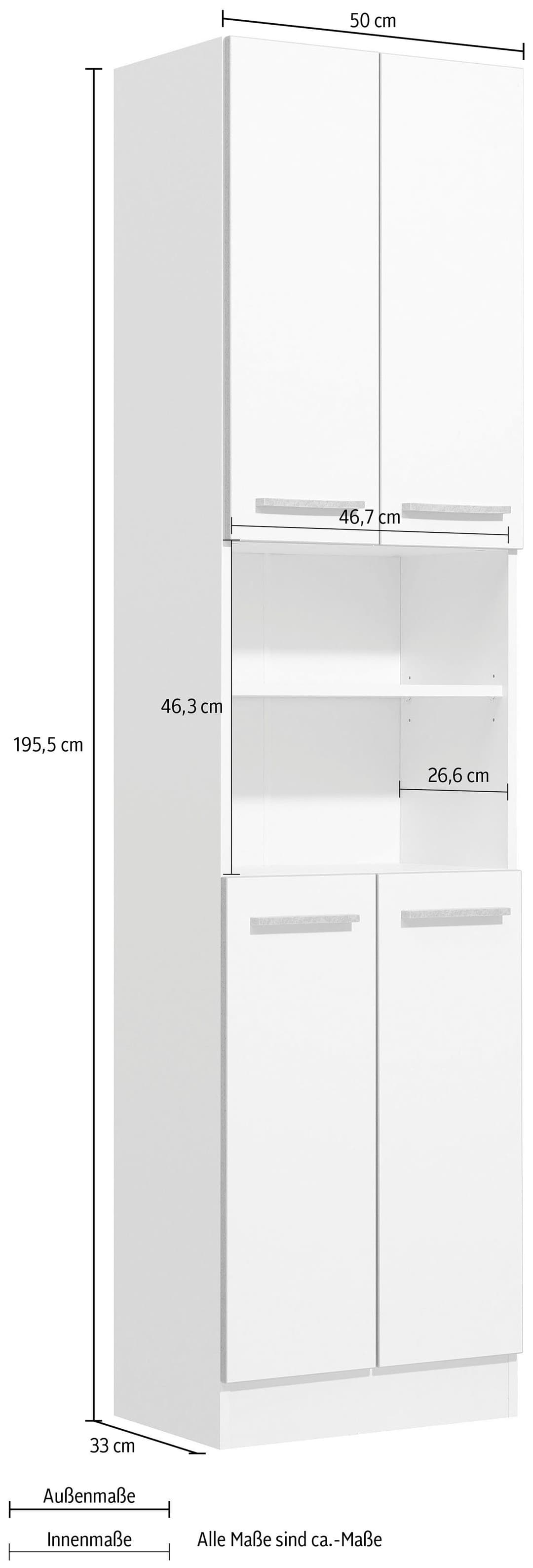 Saphir Hochschrank Quickset 953 | Weiß