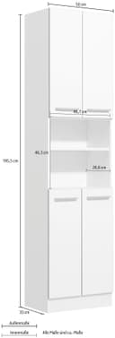 Saphir Hochschrank Quickset 953 | Weiß 4