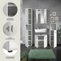 welltime Badezimmer-Set Florenz | Weiß
