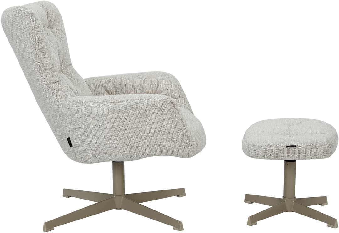 Home affaire VERGAS Ohrensessel mit Hocker | Beige