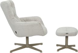 Home affaire VERGAS Ohrensessel mit Hocker | Beige