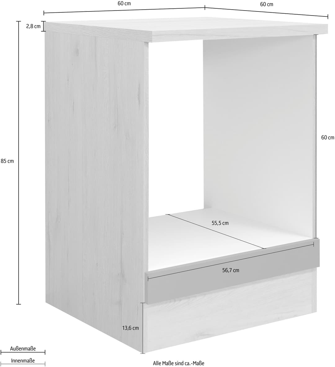 Flex-Well Herdumbauschrank Morena | Braun
