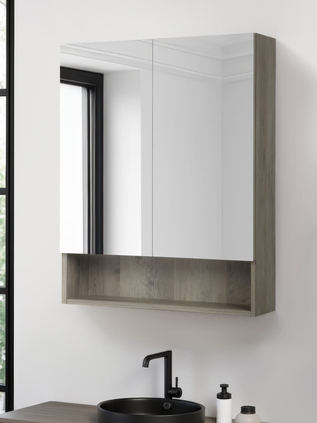 welltime Spiegelschrank Florenz | Grau