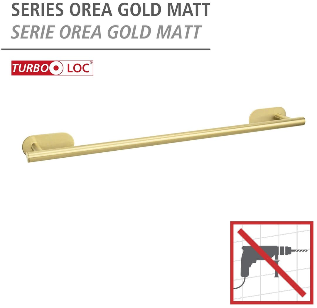 WENKO Handtuchstange Turbo-Loc® Uno Orea | Gold