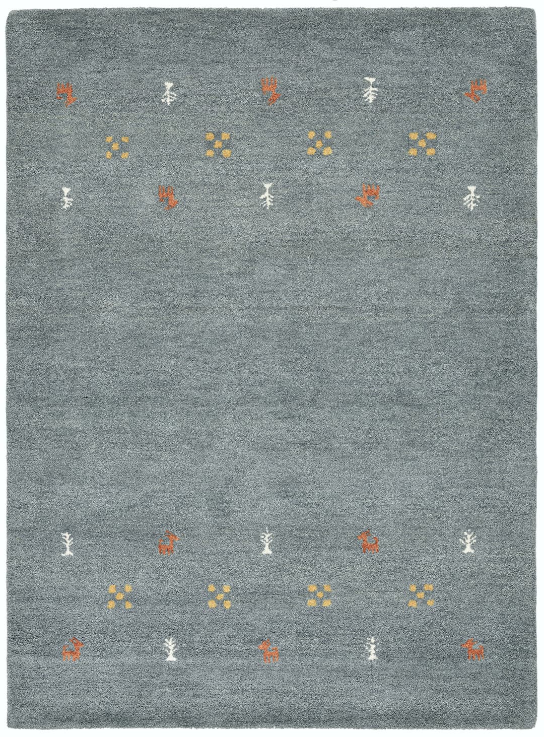THEKO Wollteppich Gabbeh Motiv | Blau