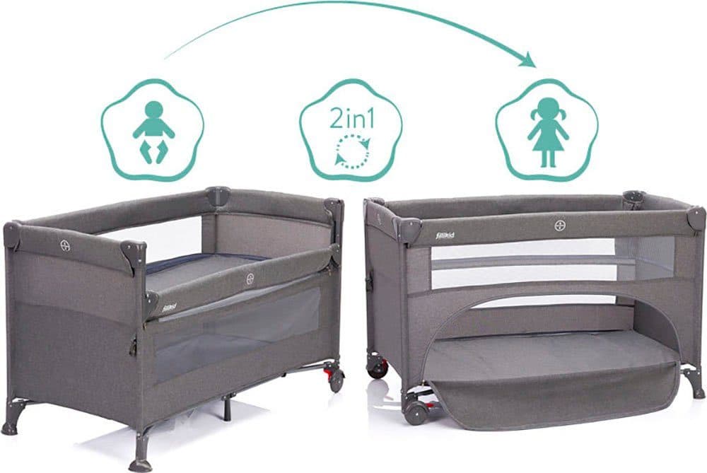fillikid Baby-Reisebett Porto | Grau