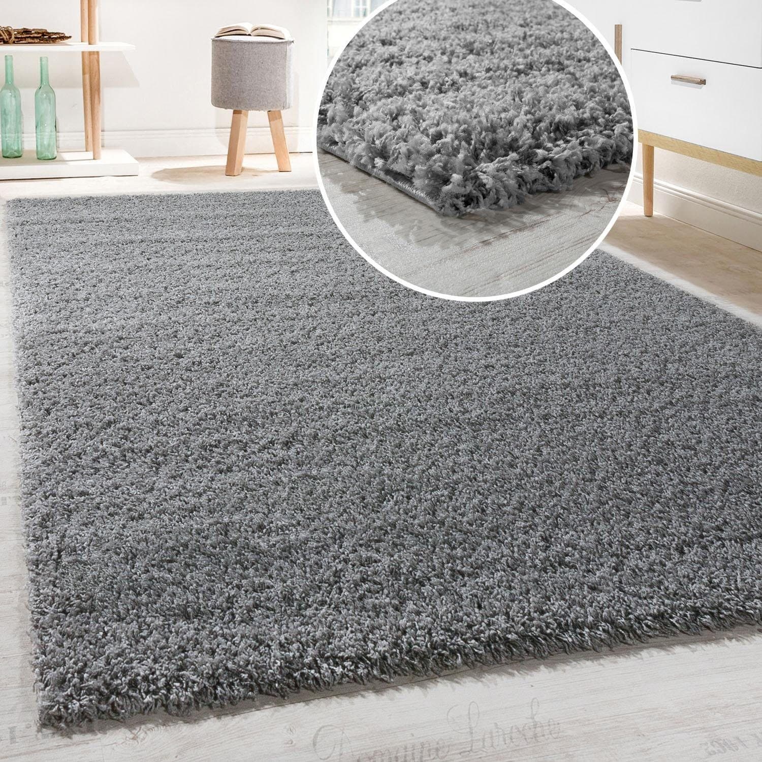 Paco Home Hochflor-Teppich Sky | Grau