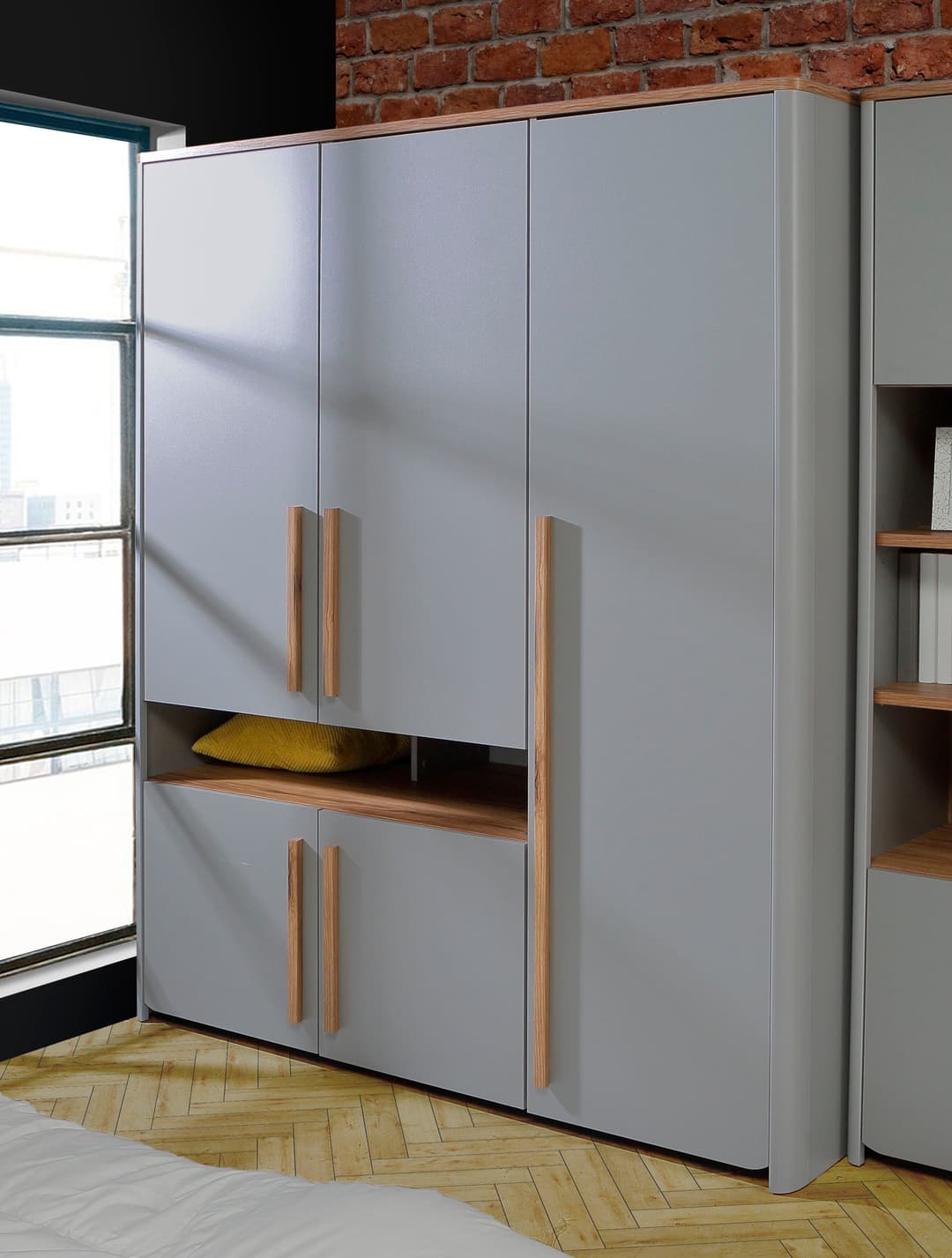 FORTE Kleiderschrank Surfino | Grau