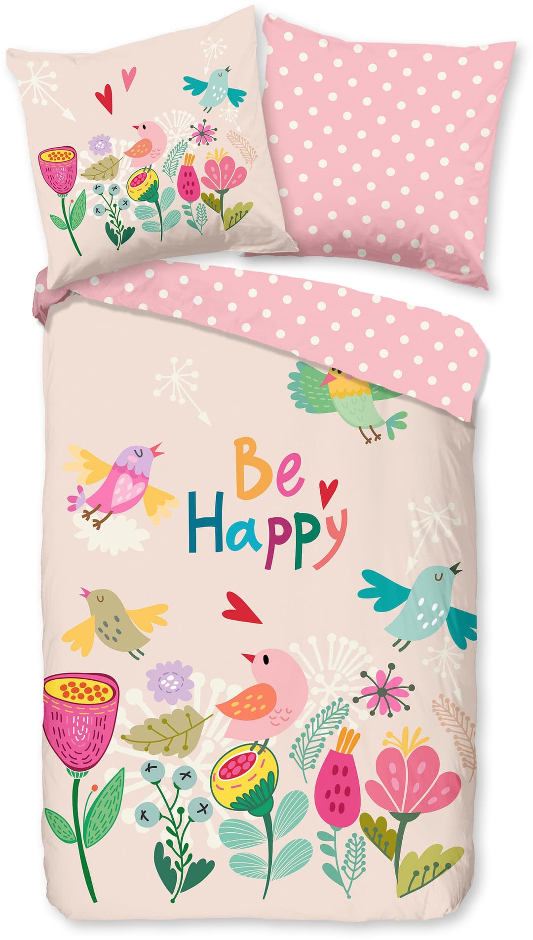 good morning Kinderbettwäsche Happily | Rosa