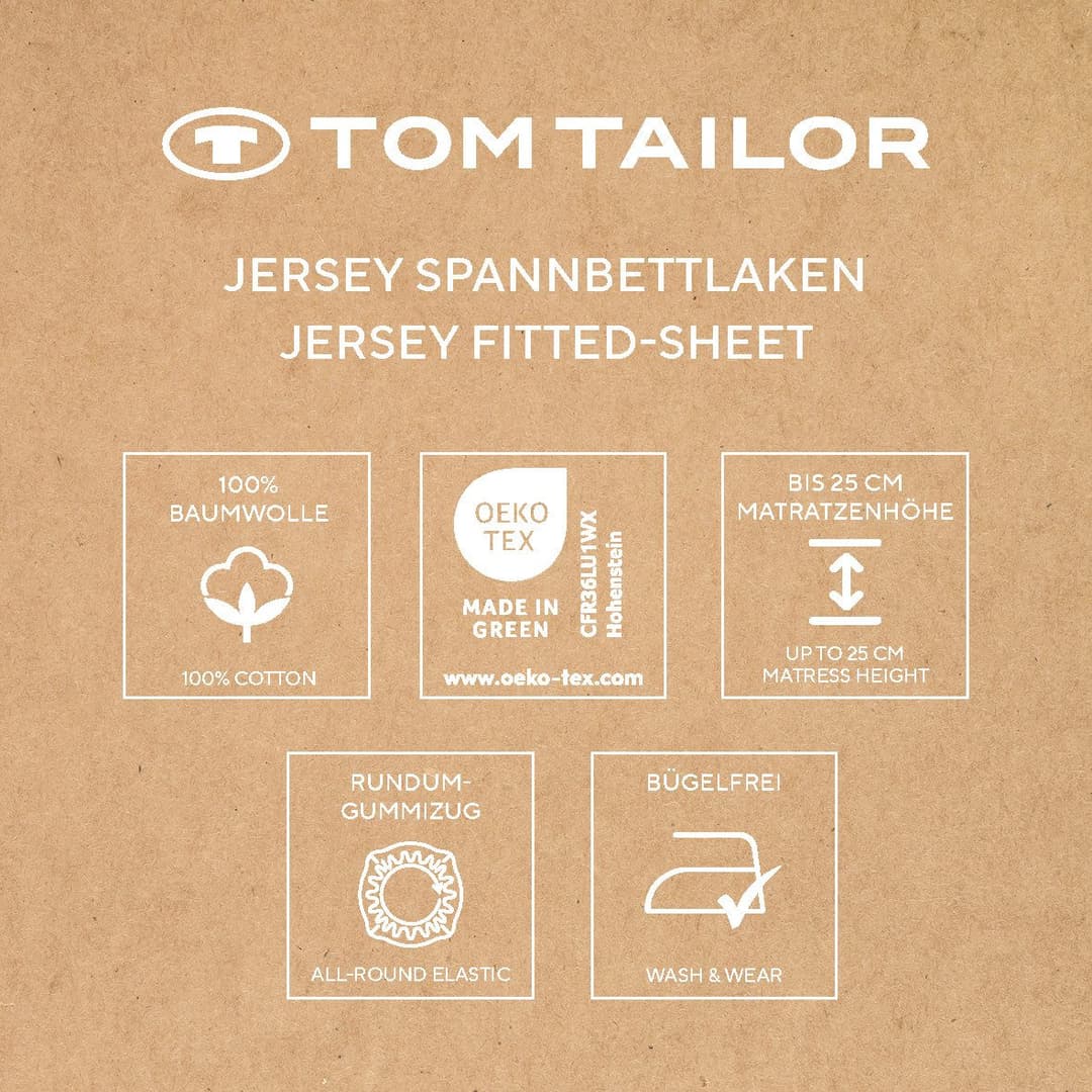 TOM TAILOR HOME Spannbettlaken | Grün