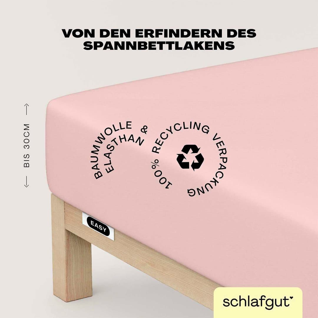 Schlafgut EASY JERSEY ELASTHAN Spannbettlaken | Lila
