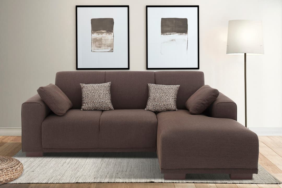 Home affaire Ecksofa BORNHOLM L-Form | Braun