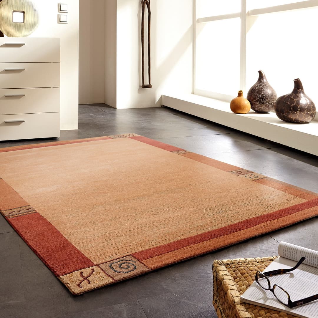 LUXOR living Wollteppich India | Orange