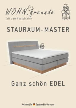 Jockenhöfer Gruppe Boxspringbett Nika 180x200cm | Grau