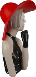 GILDE Dekofigur Lady mit rotem Hut | Rot 4