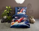 PURE luxury collection Kinderbettwäsche Rocket | Blau 2