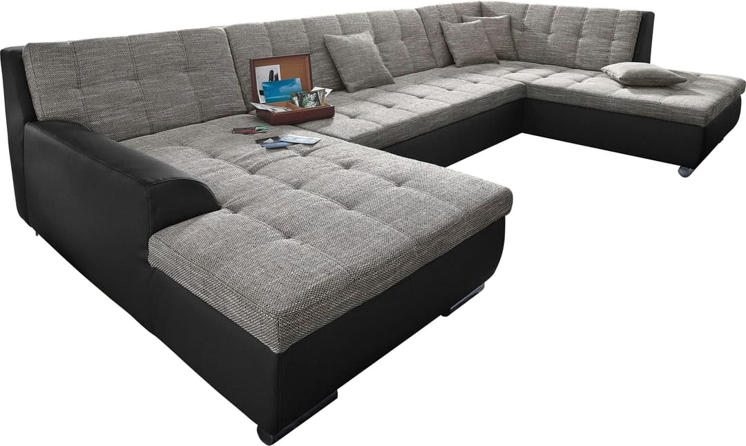 DOMO collection Wohnlandschaft Treviso | Schwarz