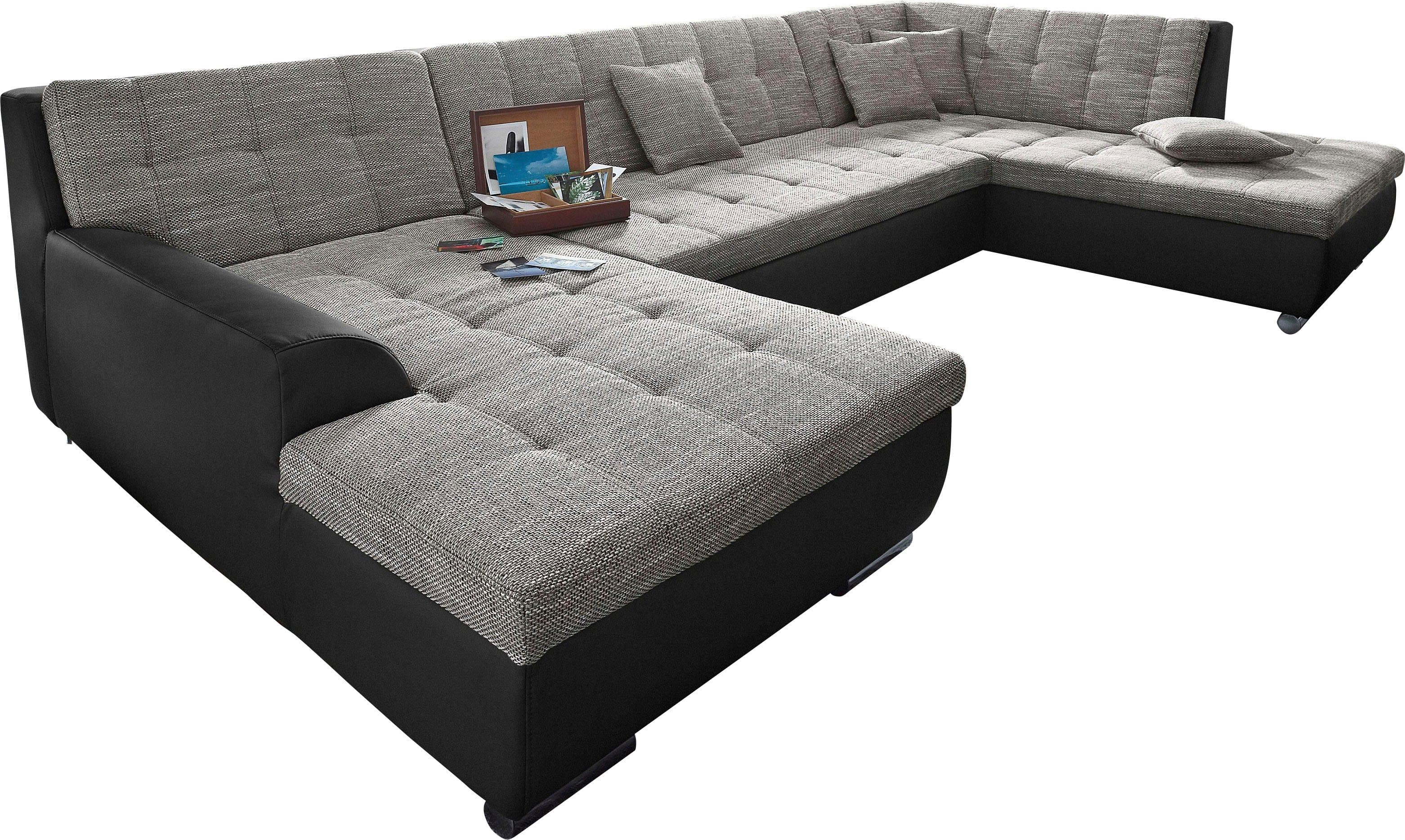 DOMO collection Wohnlandschaft Treviso | Schwarz
