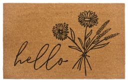 HANSE Home Fußmatte Hello & Flowers | Braun