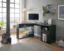 BEGA OFFICE Eckschreibtisch BC3155 | Schwarz