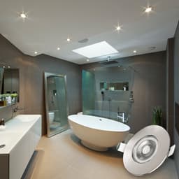 B.K.Licht LED Einbauleuchte 6er Set | Silber