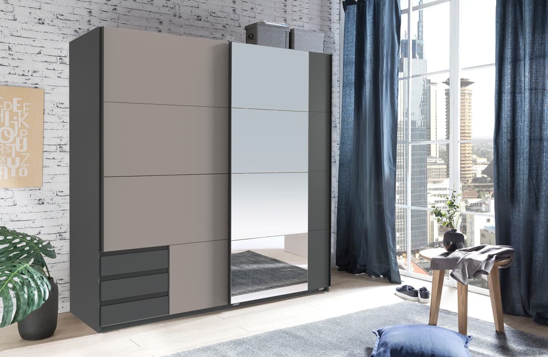 Wimex Schwebetürenschrank Emden | Grau