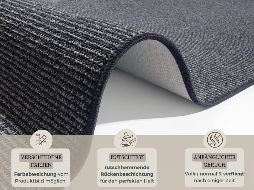 HANSE Home Läufer Bouclé | Grau