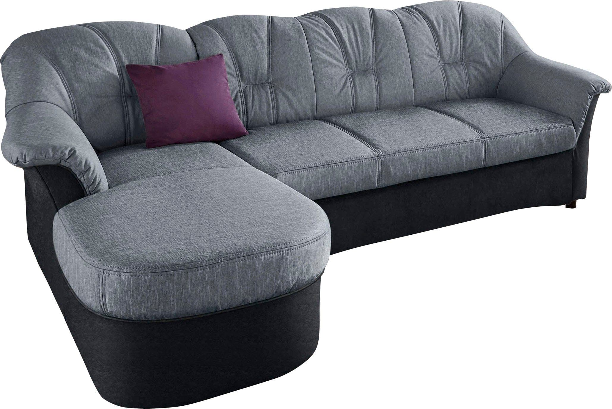 DOMO collection Ecksofa Flores | Schwarz