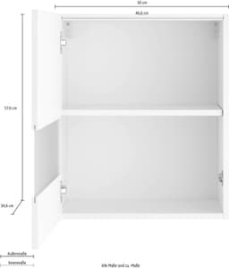 OPTIFIT Glashängeschrank Roth | Weiß