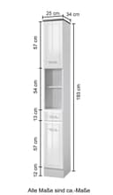 welltime Hochschrank Neapel | Weiß 3