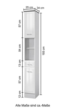 welltime Hochschrank Neapel | Weiß