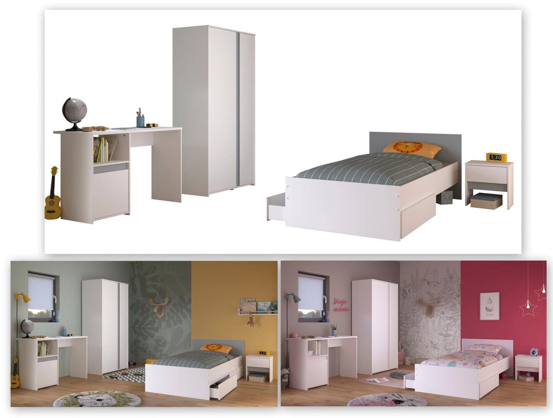 Parisot Jugendzimmer-Set Pirouette | Weiß