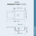 Schock Granitspüle Manhattan D-100L | Schwarz 2