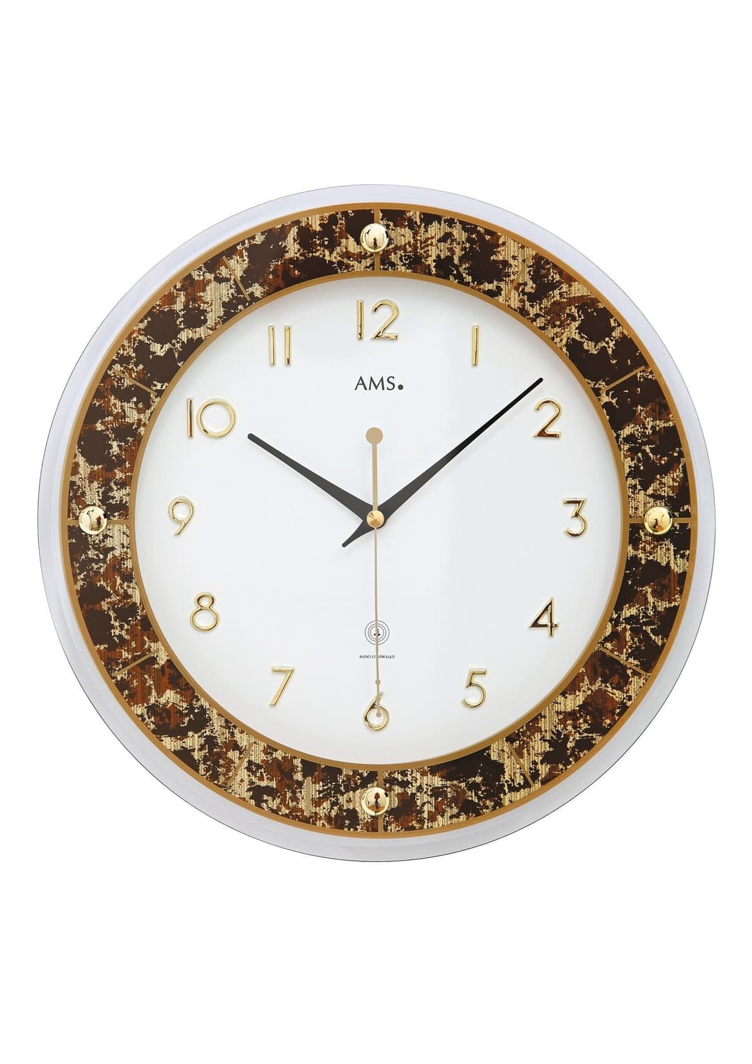 AMS Funkwanduhr F5853 | Braun