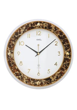 AMS Funkwanduhr F5853 | Braun
