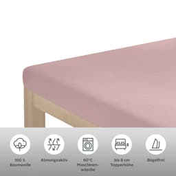 OTTO home Spannbettlaken Topper Basic | Rosa