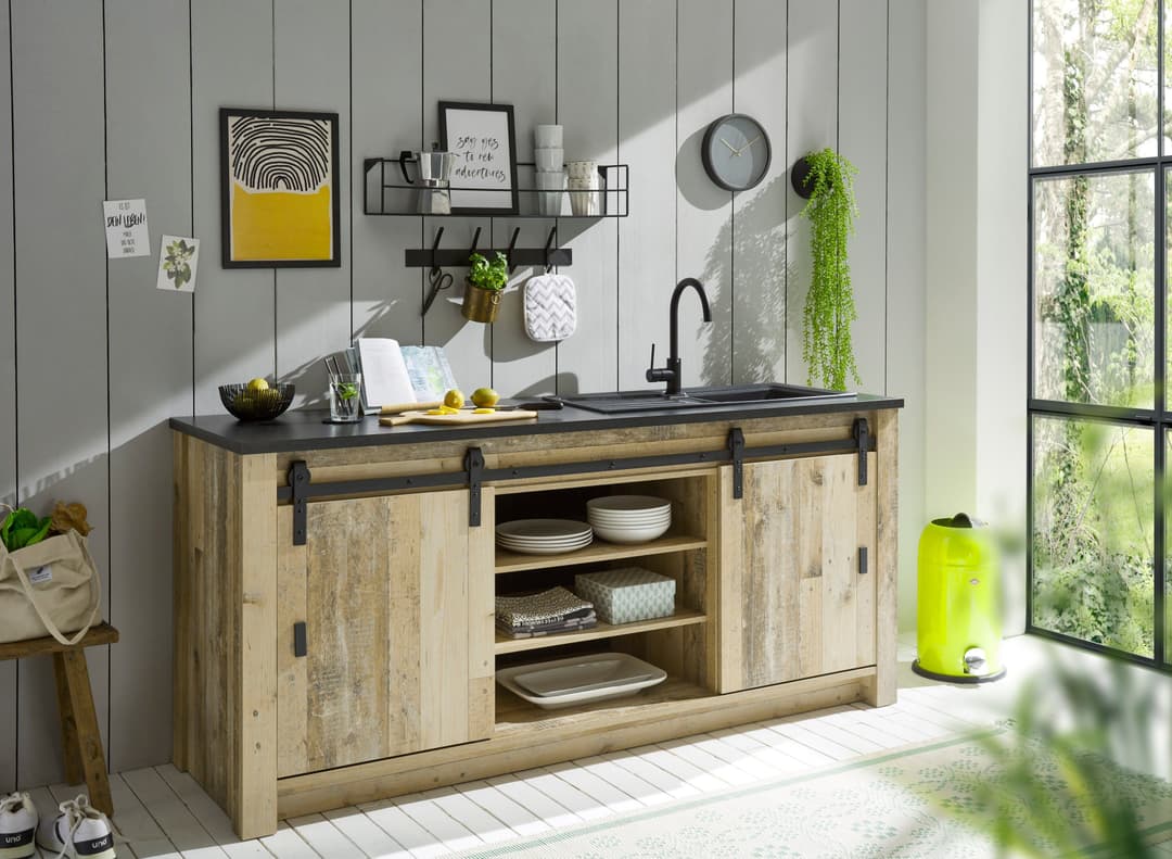 Home affaire Spülenschrank Sherwood | Holztöne