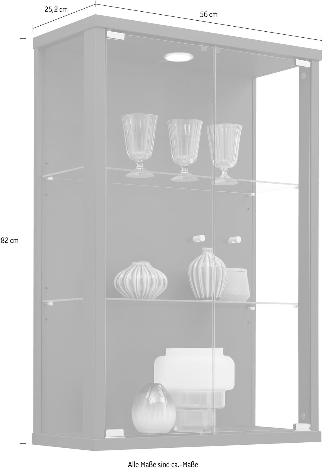 fif möbel Vitrine OPTIMA | Schwarz