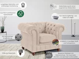 Home affaire Sessel Chesterfield | Beige