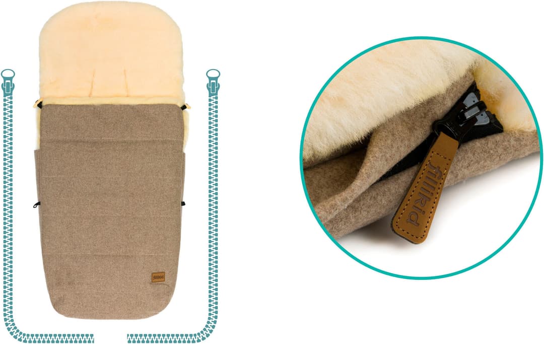 Fillikid Fußsack Bernina Wool | Braun