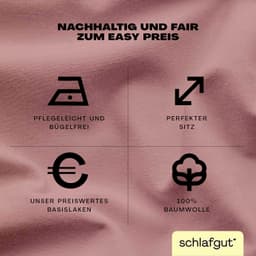 Schlafgut EASY JERSEY Spannbettlaken | Rosa