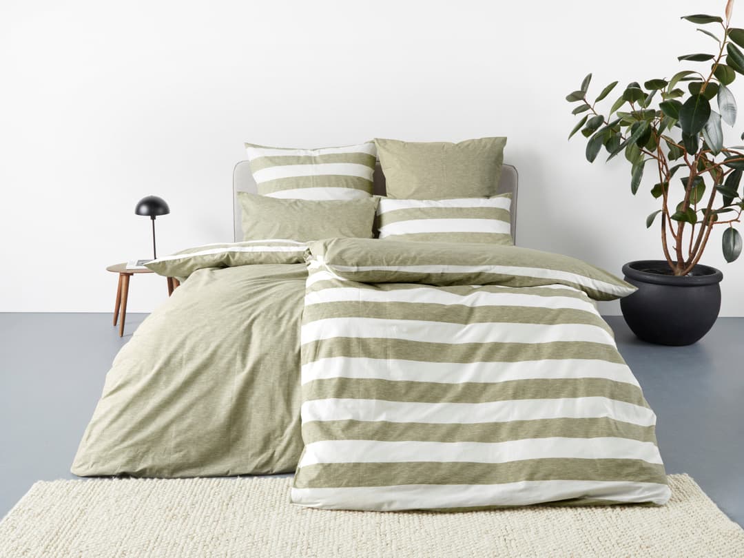 OTTO home Wendebettwäsche Big Stripe | Grün