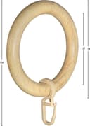 GARESA Gardinenring Holzring mit Haken | Holztöne 2