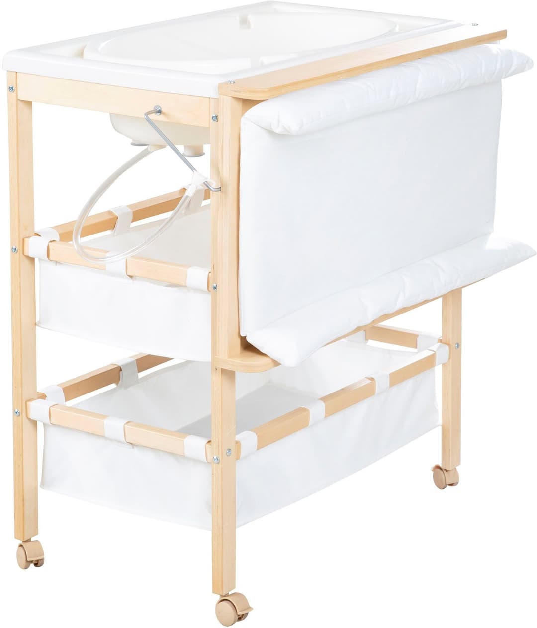 roba® Bade- und Wickelregal Baby Pool | Holztöne